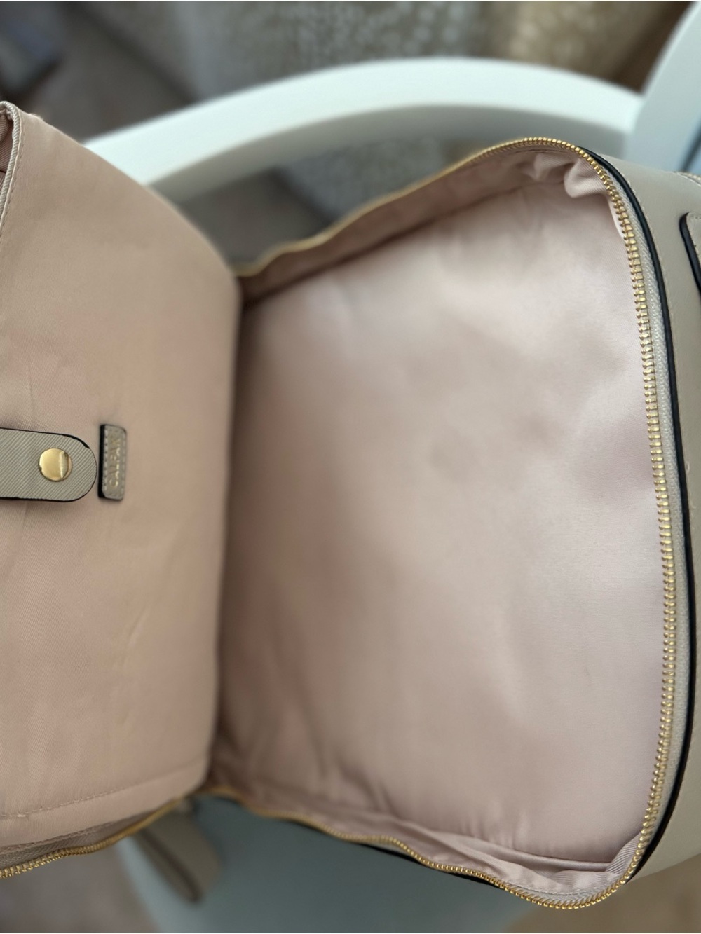 Calpak Beige Leather Backpack - Picture 6 of 7